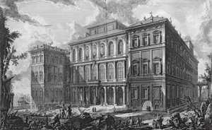 Palazzo Barberini en el Quirinale, Roma de Giovanni Battista Piranesi